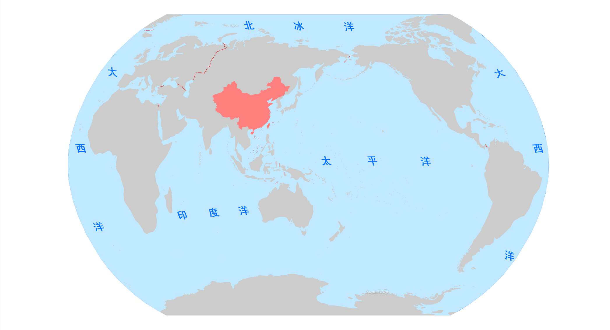 四大洋分界线地图图片